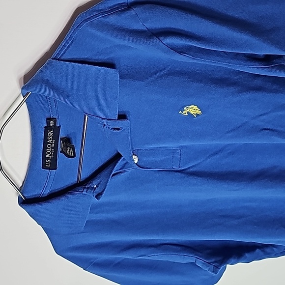 U.S Polo Assn. Medium blue short sleeve henley polo shirt - Picture 3 of 8